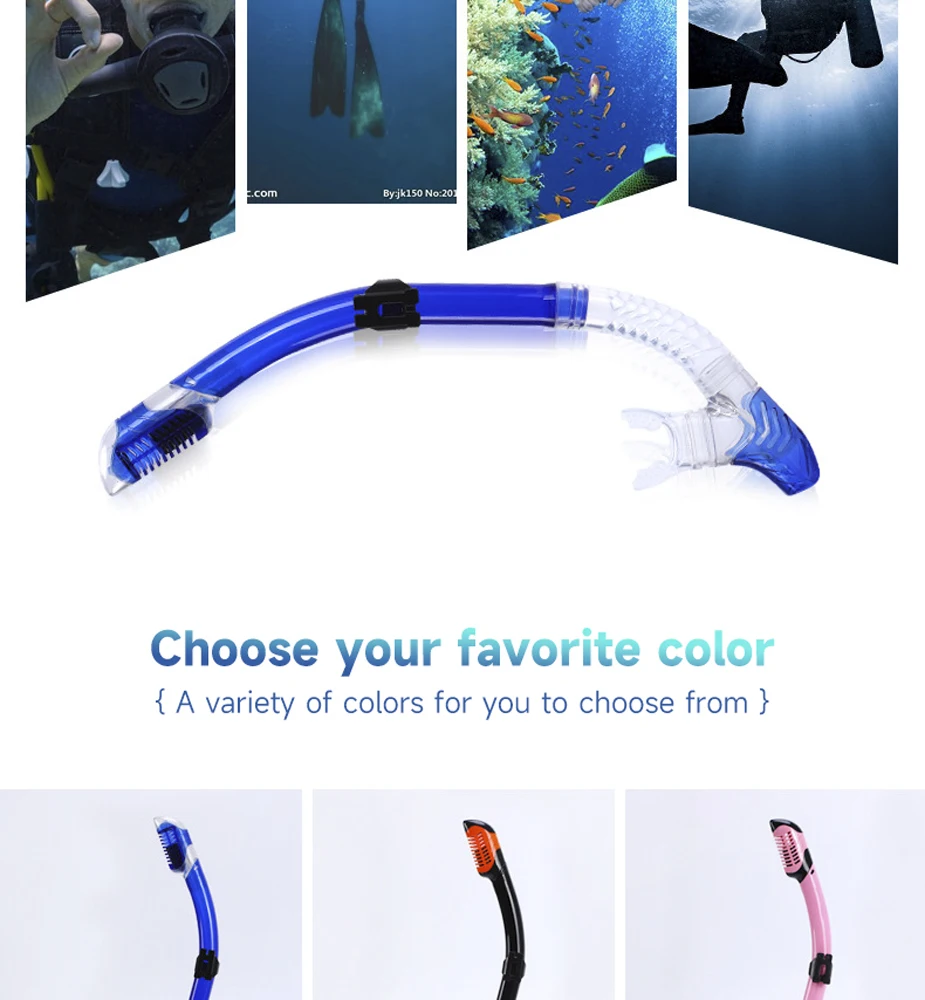 Diving Snorkel Scuba Diving Equipment Silicone Full Dry Swimming Underwater Breathing Tube Hose Snorkeling Gear Diving Accessory