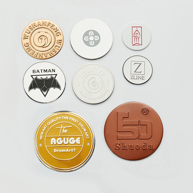 Custom 3D Logo Curved Aluminum Label Stainless Steel Tin Pin Advertising Gift Craft Customizable Cup Metal Plate