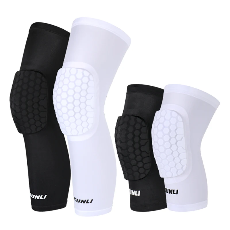 Wholesale Customization Gym Sports Protection EVA Honeycomb Compression Knee Pad Leg Sleeves For Basketball Volleyball