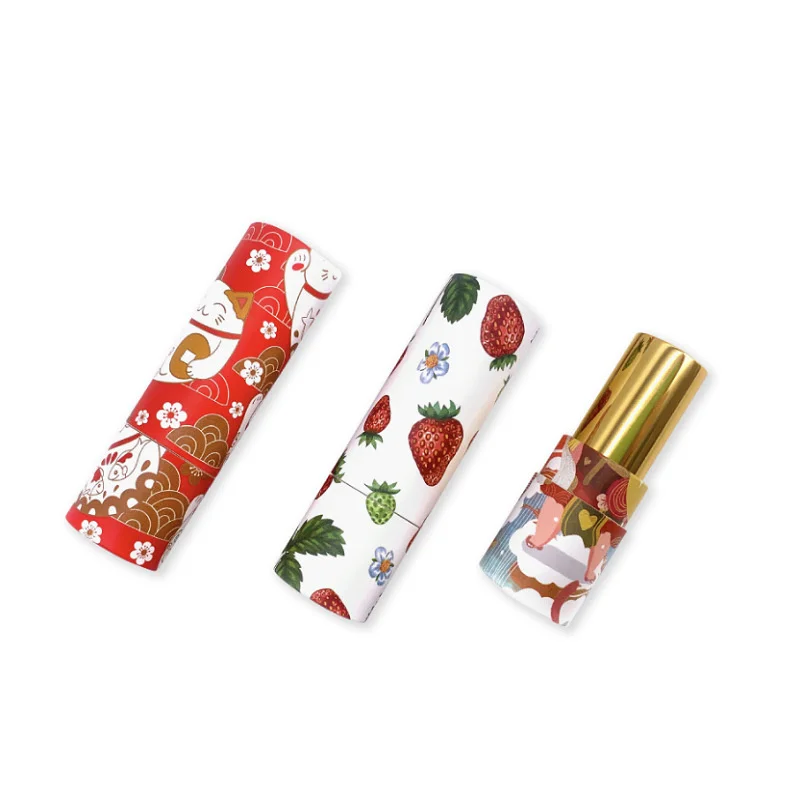 printing eco protection craft kraft paper tube custom kraft paper lipstick tube free sample food grade Paperboard Lip Balm Tubes
