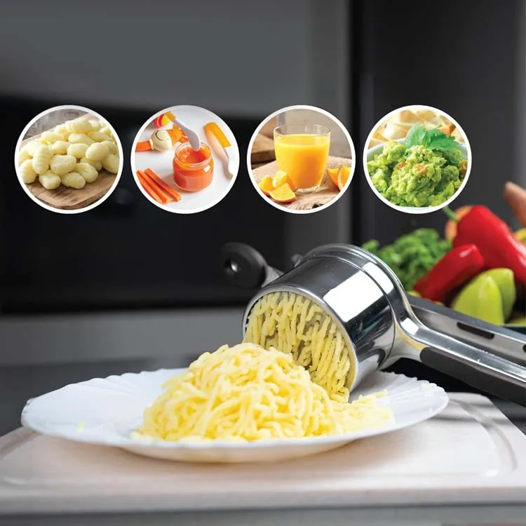 Heavy Duty Potato Ricer 15oz Capacity Stainless Steel Potato Masher Ricer for Mashed Potatoes