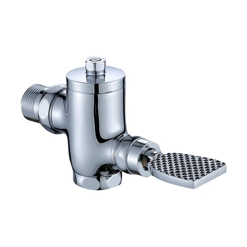High Quality Copper in wall flush valve squatting toilet foot flush valve delayed self closing toilet high quality Valves
