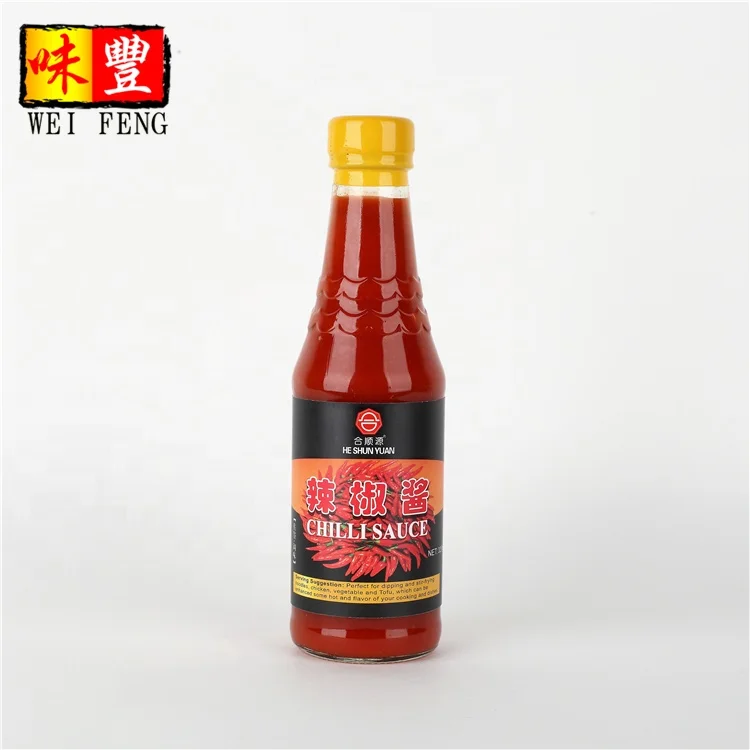 OEM HACCP HALAL Factory In China BRC Glass Bottle Hot Spicy Red Chilli Sauce 280g Chili Sauce Sambal Oelek