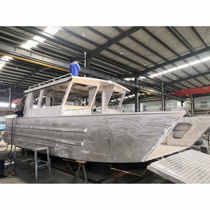 9 Meter Aluminum Alloy Landing Craft Passenger and Cargo Work Boat with Outboard Engine for Sea Transportation