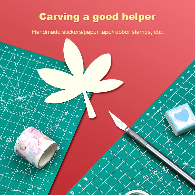 Deli 2102 Aluminum Alloy Carving Knife Handmade Paper-cutting Tool Set Art Model Pen Knife Metal Pole Utility Knife