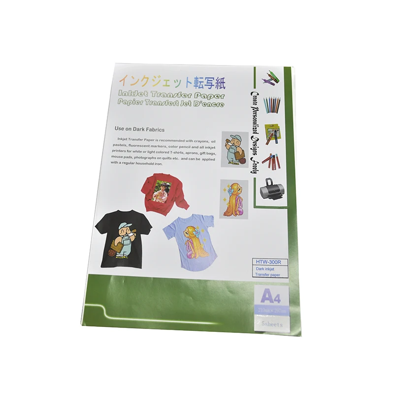 Bulk Women Dark Cotton Garments Heat Transfer Sublimation A4 Printing Paper