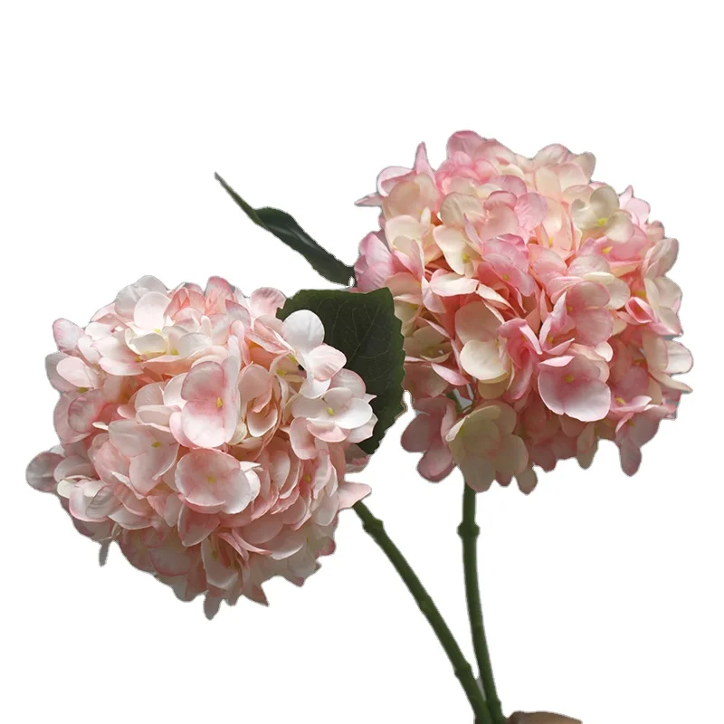 Wholesale artificial flower full colorful silk petals big head hydrangea flower faux floral