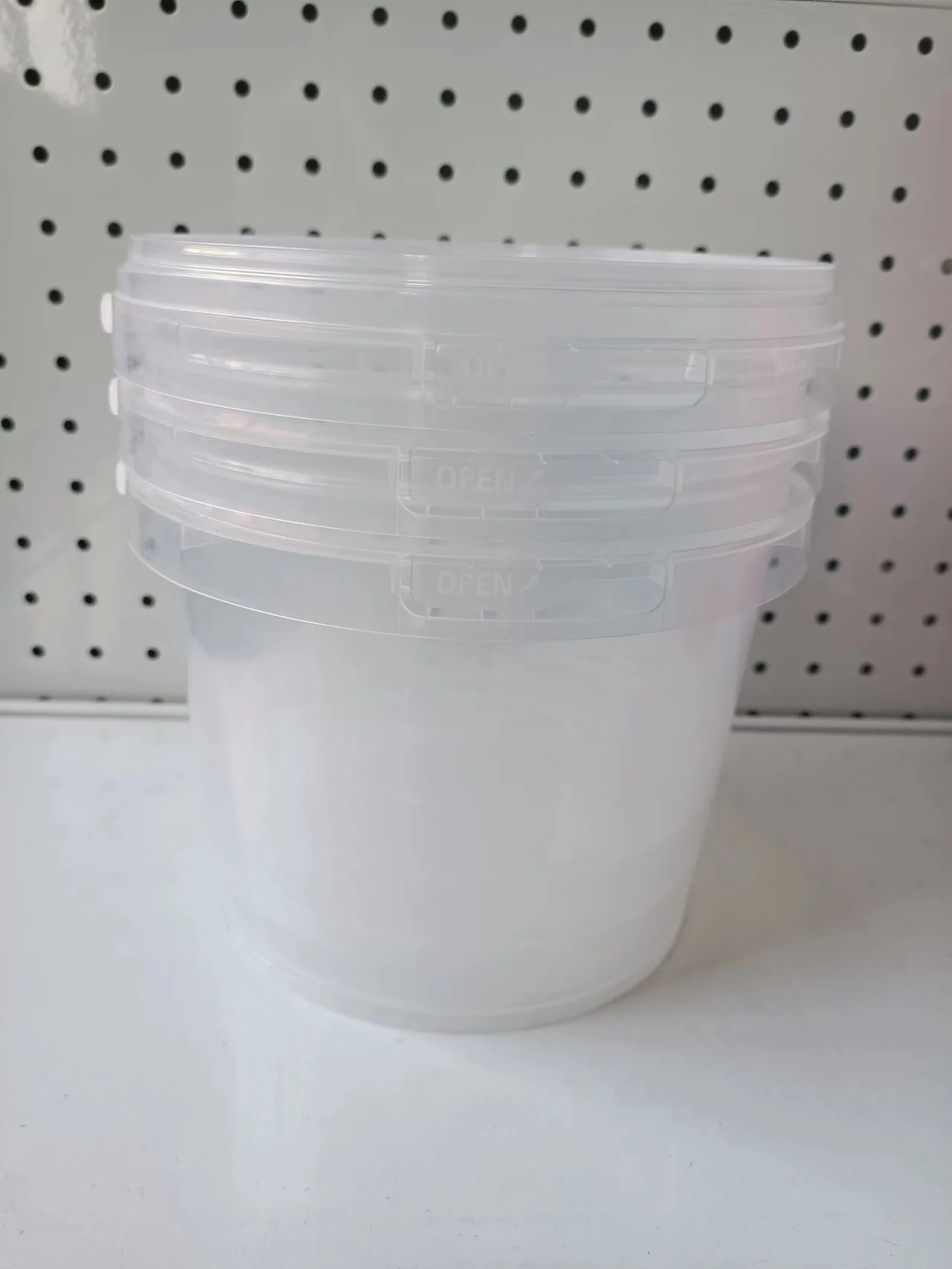 Plastic Storage Box Biscuit Barrel Yogurt Bucket Pickle Barrel Food Plastic Packaging Bucket With Lid Transparent
