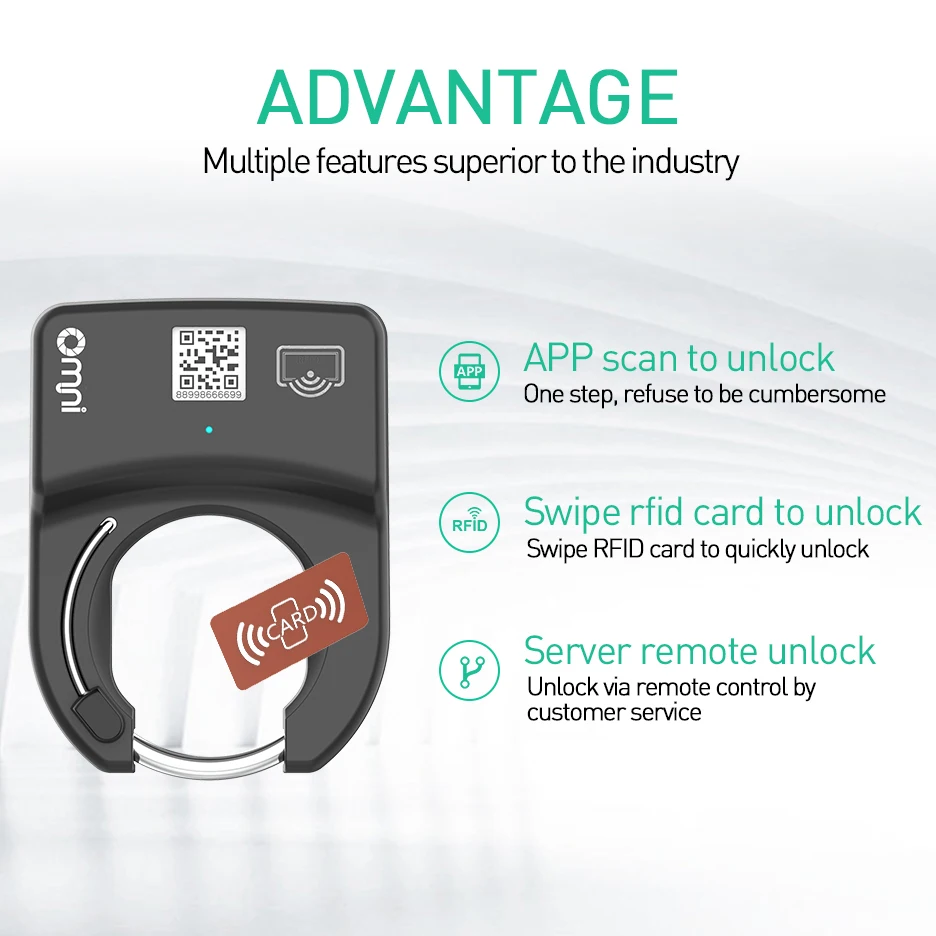 BLE 2G 4G 5G NFC RFID IP67 Waterproof Intelligent Bicycle Rental System Cycle Shared Smart QR Code Bike Sharing Lock