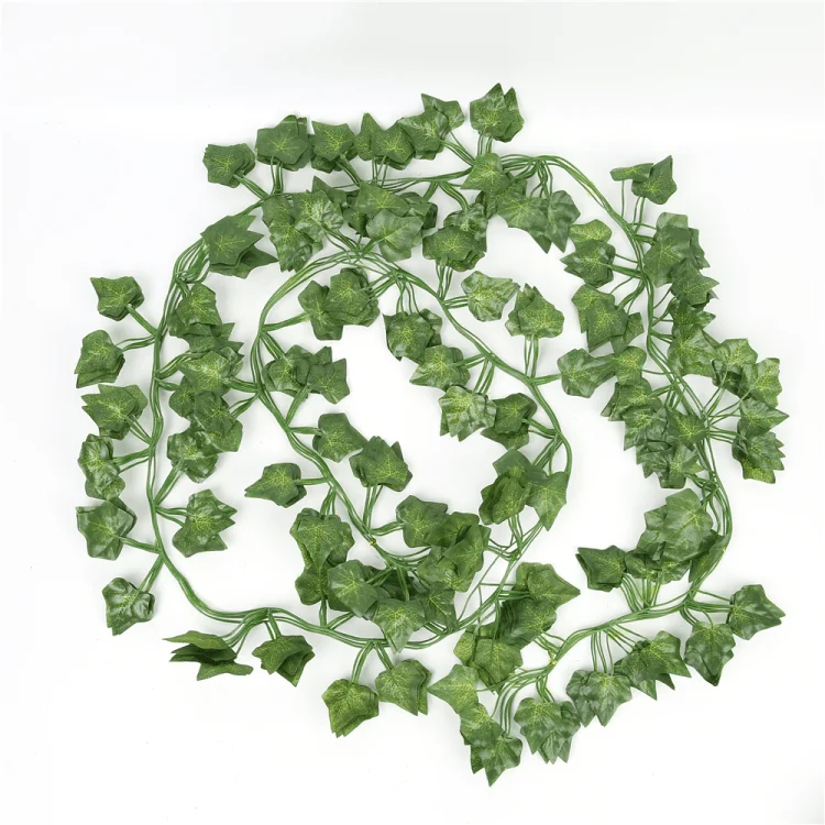 
Factory direct sales simulation vine decoration high-quality artificial ornamental ivy 2.2m long artificial ivy garland 