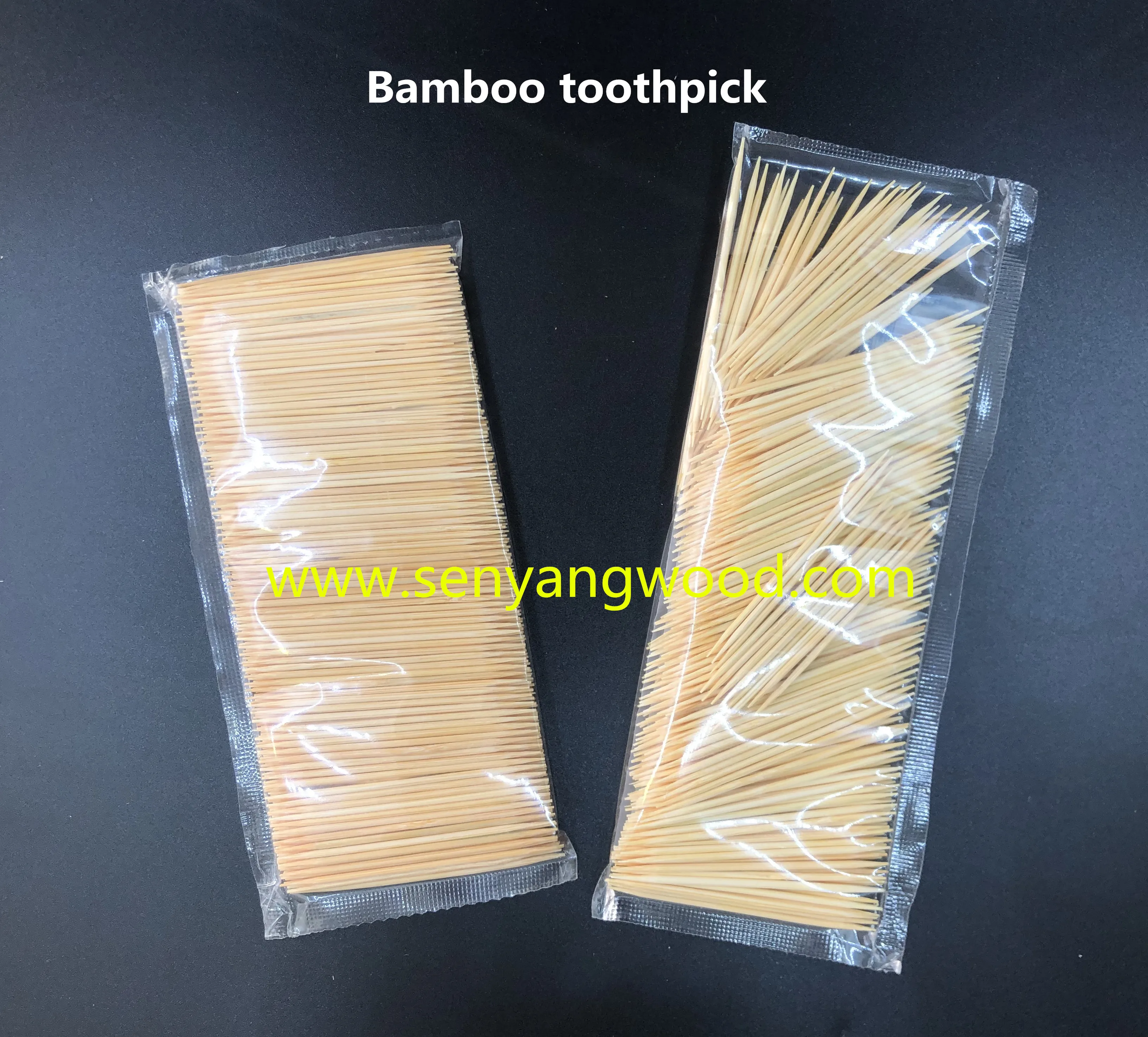 65 mm cello wrapped wood bamboo toothpick