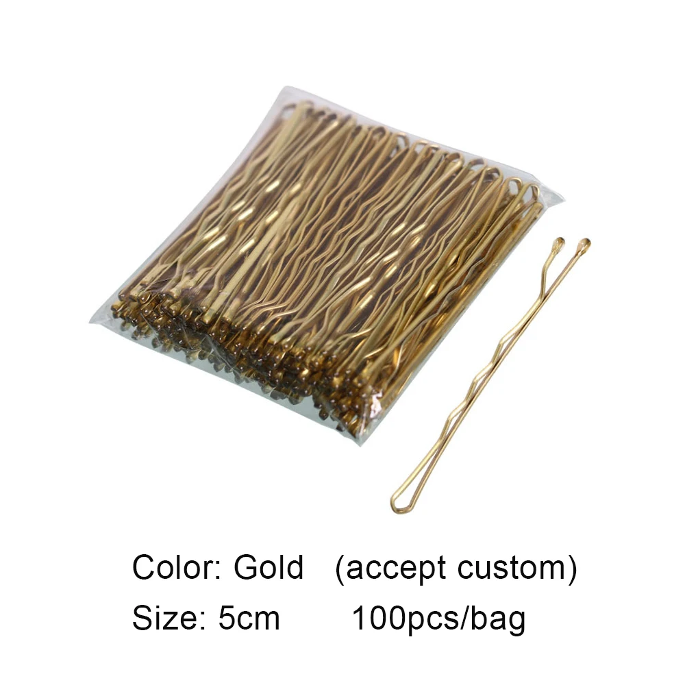 Оптовая продажа 100 штук в пакете Sandro, Лидер продаж, простые золотые и черные заколки для волос для девочек, заколки для волос из сплава, женские заколки для волос