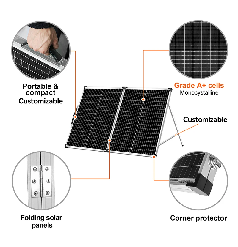Flashfish Mono 100W 200w 400w 100 160 200 300 260 Watt Foldable Portable Monocrystalline Silicon Solar Panel for Boat Battery