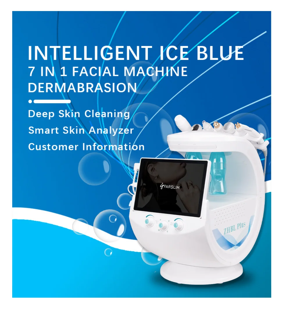 7 in 1/6 1 Hydra Beauty Desktop Spa Equipment Home Use Facial Hidrofacial Skincare Machine with UK EU ZA AU & US/CN Plugs Salons