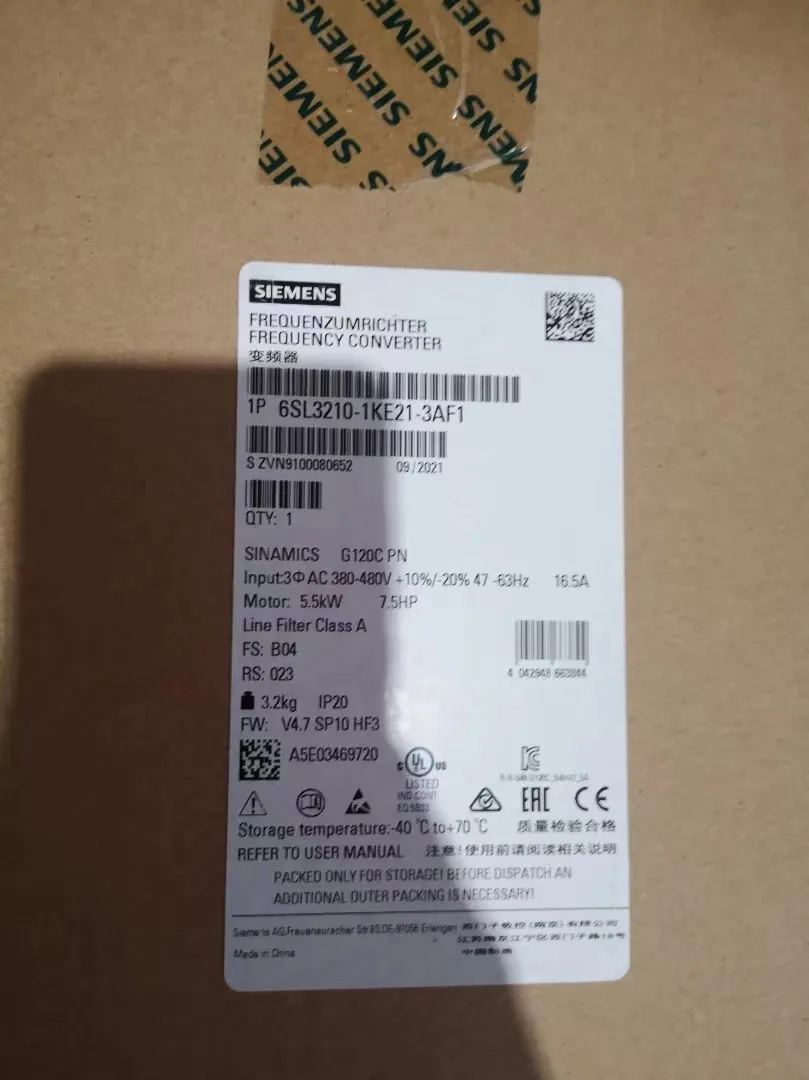 6SL3210-1PC24-2UL0 Siemens G120 frequency converter three-phase 11kW