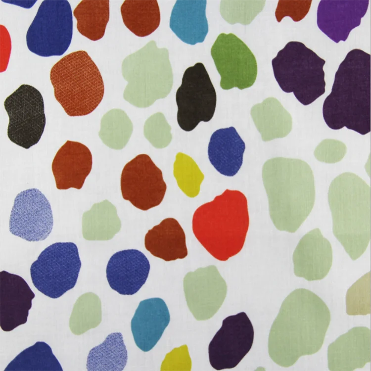 В наличии хлопчатобумажная вуаль с принтом в красочный горошек для детских платьев