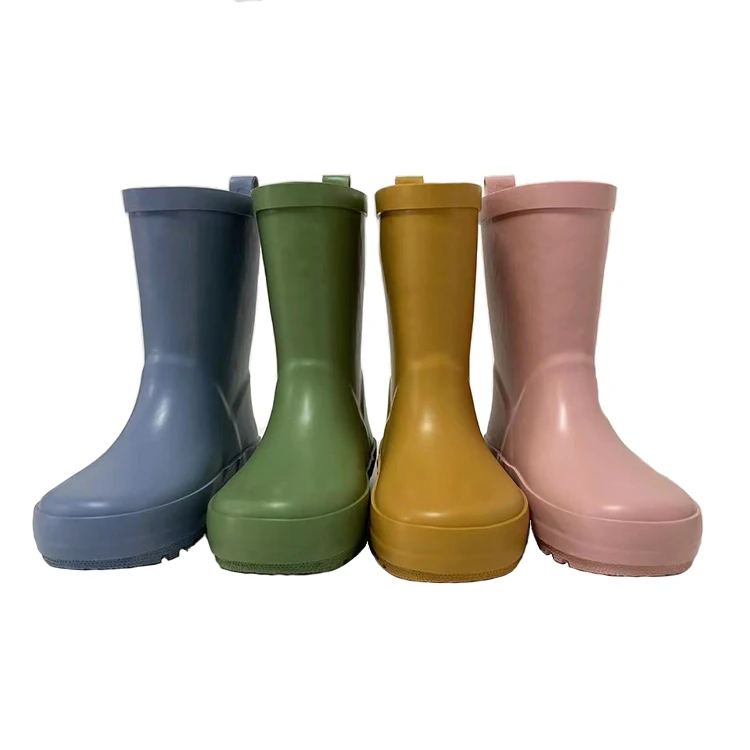 Top Deals on Bulk Orders OEM & ODM Custom Solid Color Waterproof Rain Boots for Boys and Big Kids