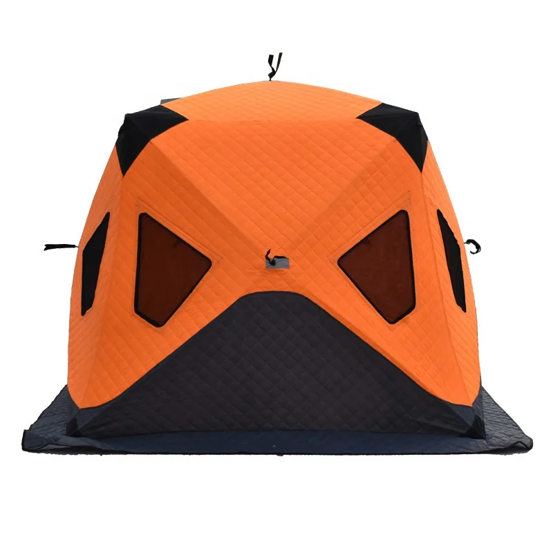 3-4 Person Quick Automatic Warm Camping Sauna Shelter Oxford Fabric Winter Fishing Tent for Ice Cube