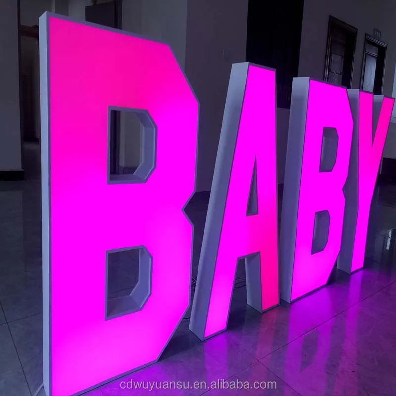 Hongsen custom  stand oh baby love 2ft 3ft 4ft led marquee light  letters