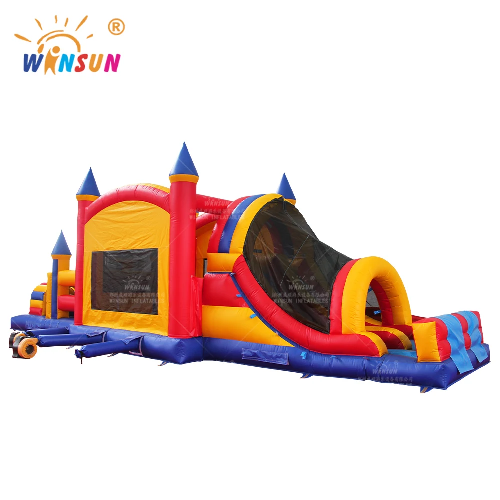 Commercial inflatable sport game interested interactive games Inflatable castle obstacle course for kids