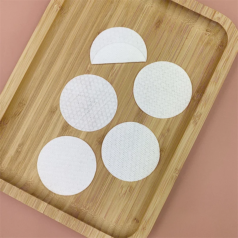 YGM39 Factory supply natural exfoliator double sides mesh & embossed cotton pad for beauty