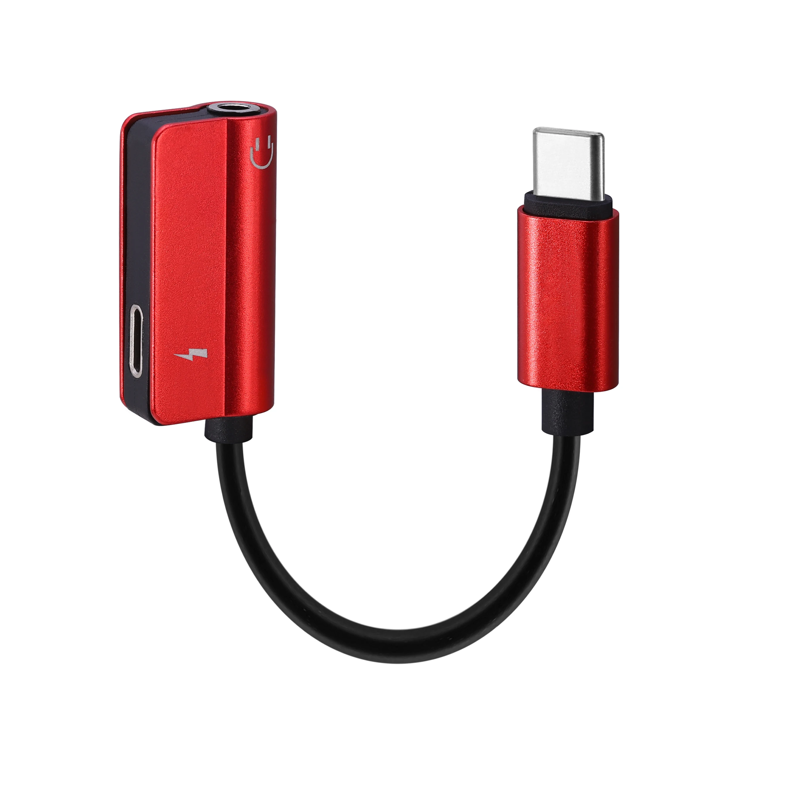 2 в 1 AUX адаптер поддержка зарядки с 3,5 мм наушников splitter Аудио Адаптер для типа c