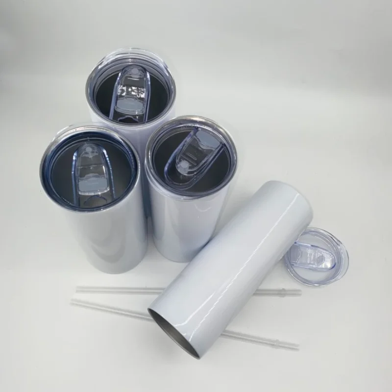 Campus simple and exquisite stainless steel white 20OZ straight cup American gift household water cup