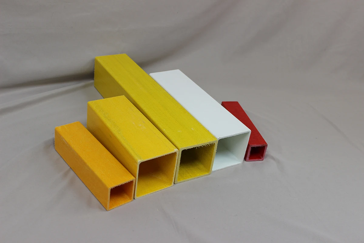 Cooling Tower Bracket Support High Strength Anti Corrosion Fiberglass FRP GRP Pultruded Square Tubes