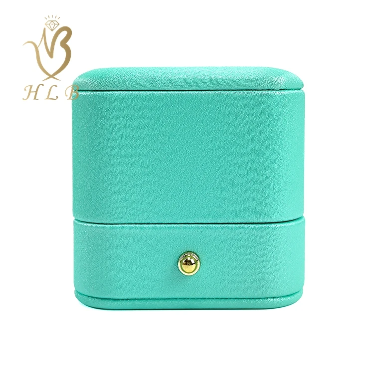 HLB Upgraded wholesale leather jewelry box custom logo pu leather jewellery boxes bulk