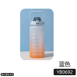 2022 2 Liter Water Bottle Gym Motivational Water Bottle With Time Marker