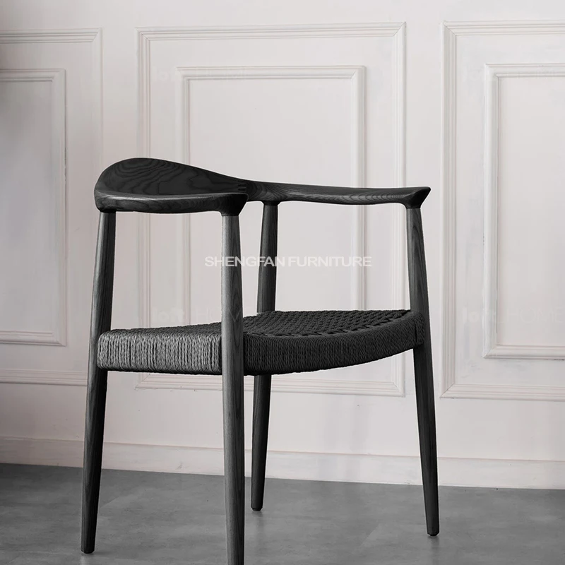 Factory Wholesales Comfortable The Kennedy Chair Wooden Arm Chair Black Bistro Coffee Office Garden Chair With Arms