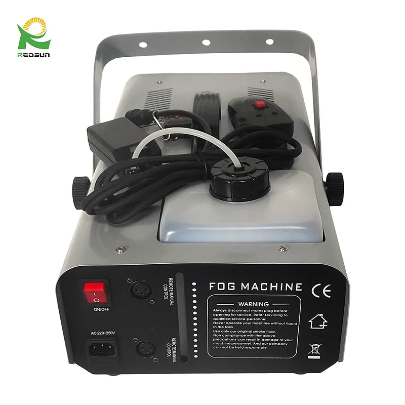 Redsun 1500W DMX Control Fog Machine with RGB LED and Warm White Light for Wedding DJ Disco Party Stage Events