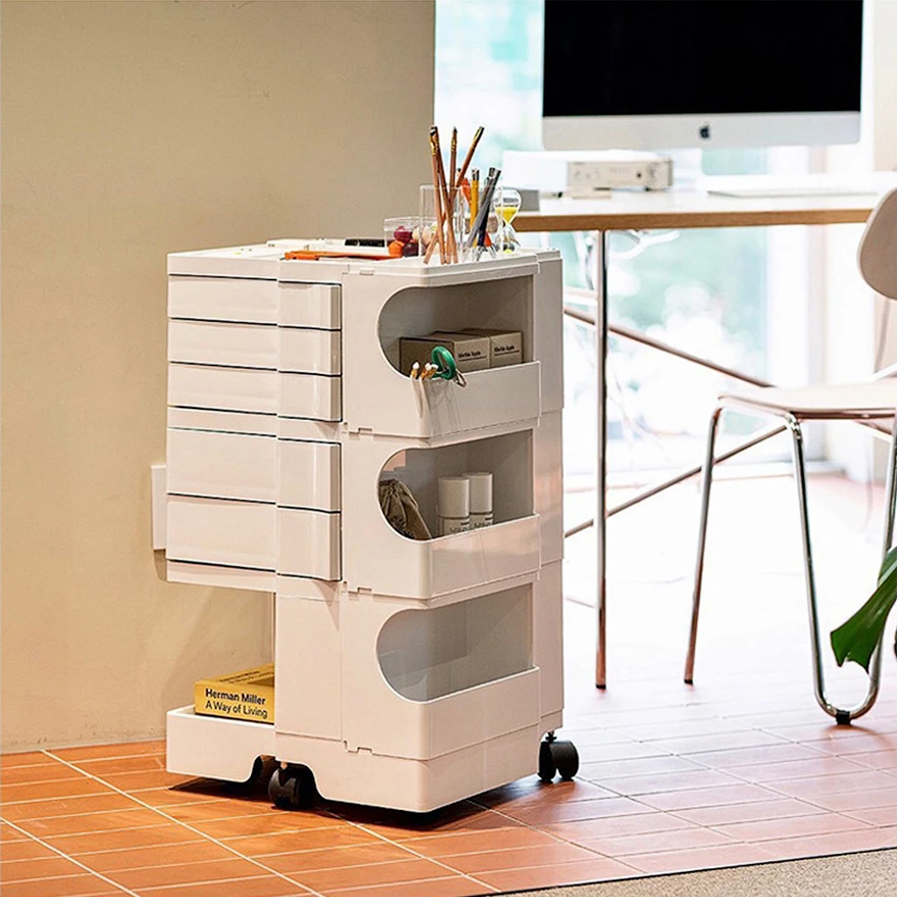 Mobile 3 tier multifunction shelving storage rack unit organizer trolley