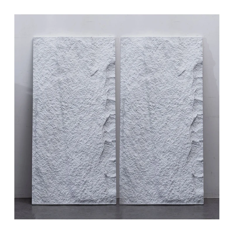 1200x600mm factory price 3D polyurethane PU rock material culture flowing stone sheet wall panel thin veneer cheaper price