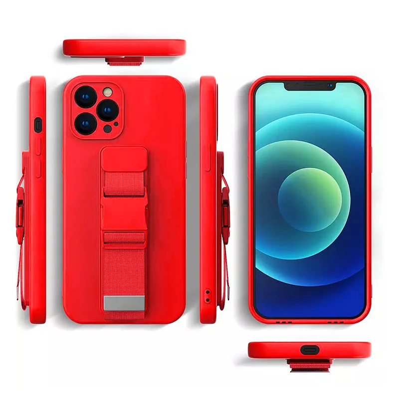 For iPhone 13 12 11 pro max Universal adjustable stretchy lanyard wrist strap holder design Mobile Phone accessories