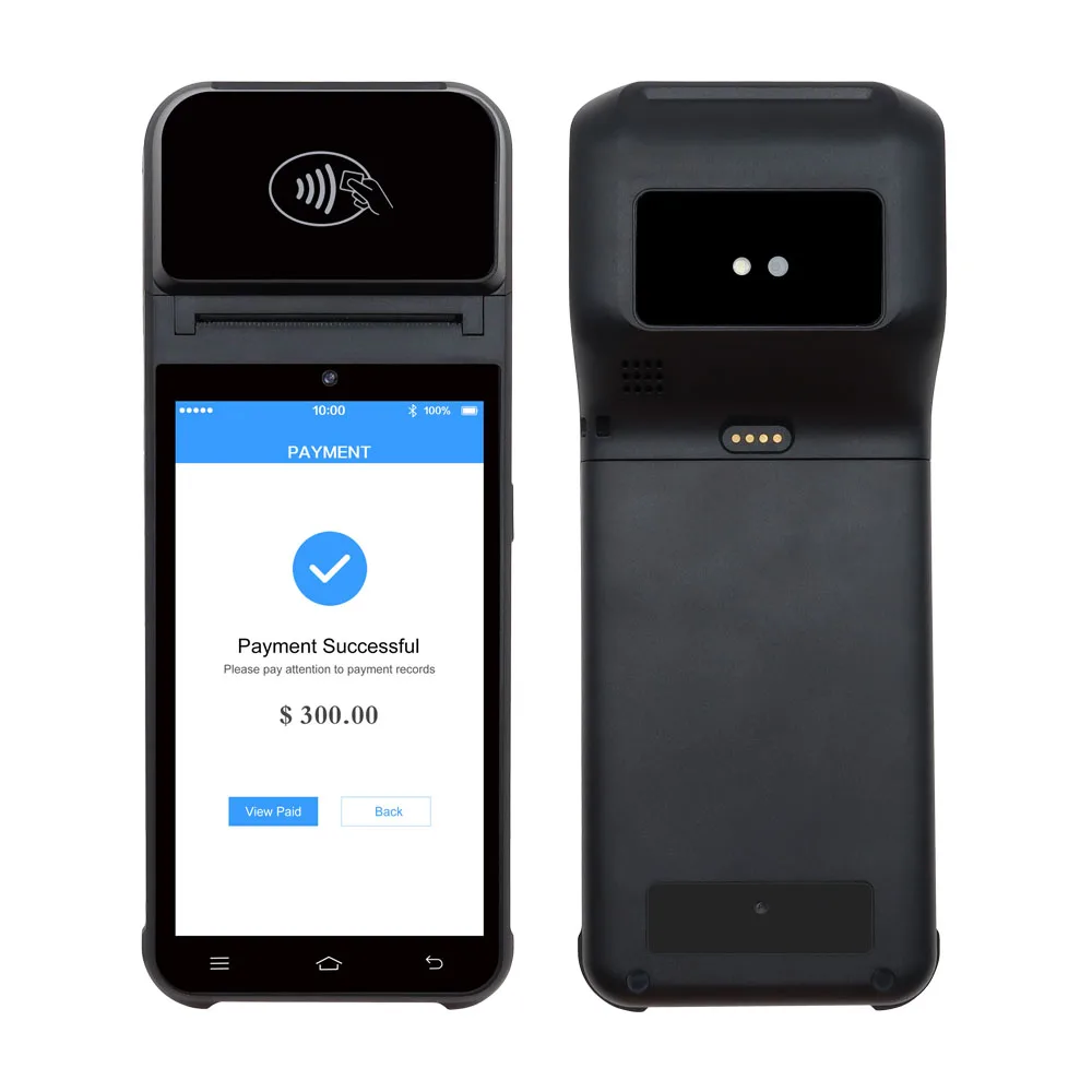 highest CPU 5.5inch touch screen POS systems Z92  handheld Android POS label printer With Laser barcode scanner Android system