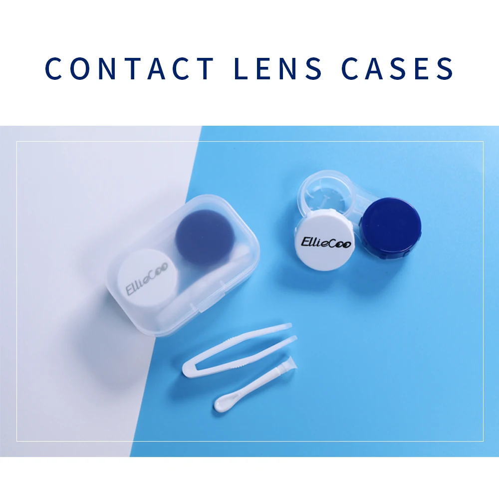 Elliecoo medical grade plastic eye contacts box case contact lens