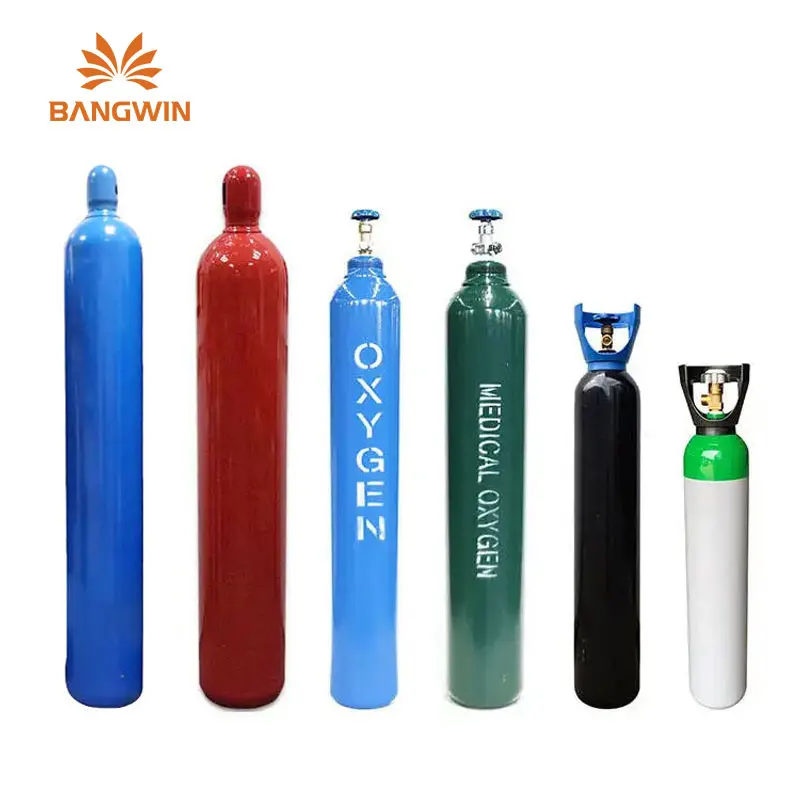 High Quality Oxygen Bottle 2L 5L 8L 10L 20L 25L 30L 40L Oxygen CO2 Argon Acetylene Gas Cylinders