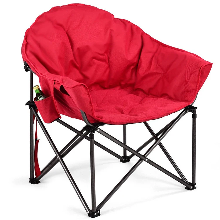Outdoor Backrest Rest Short Beach Bungee Round Oversized Light Weight Compact Travel Chair for Seniors