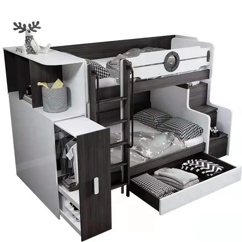 
Large storage space kids bedroom furniture bunk beds for sale 