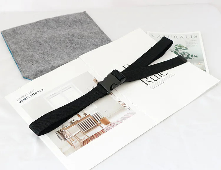 
Canvas belt female solid color seamless versatile adjustable Korean style student belt 