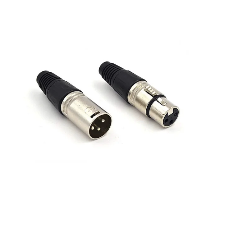 Customized XLR Male Female 3pin 4pin 5pin Connector Connector Brass Xlr Adapter Audio & Video Solder
