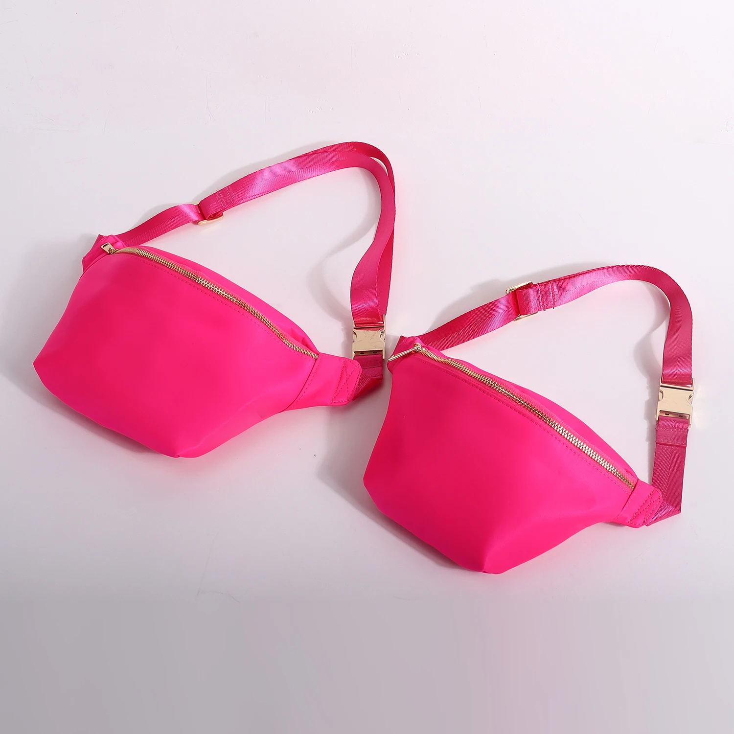 Keymay 3 Days Delivery 10 Colors Inner Zipper Pocket Women Ladies Small Large Nylon Waist Bag Waist Pack Waterproof Fanny Pack