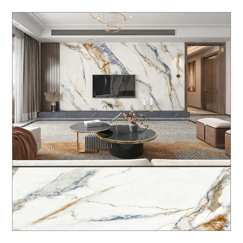 Interior Decorative Marble Alternative Wall Panel Board Cladding PVC Plastic Material UV Marble Sheet