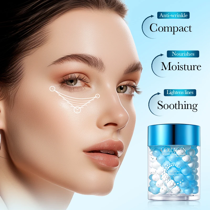 OEM Private Label FAYANKOU Collagen Anti Wrinkle Repair Moisturizing Double Effect Eye Cream Remove Dark Circles Eye Care