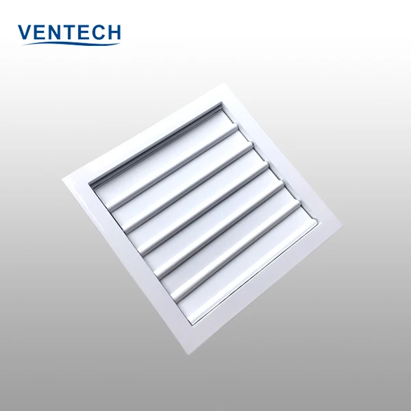 HVAC Ventech Customized Indoor aluminum white color gravity louvers