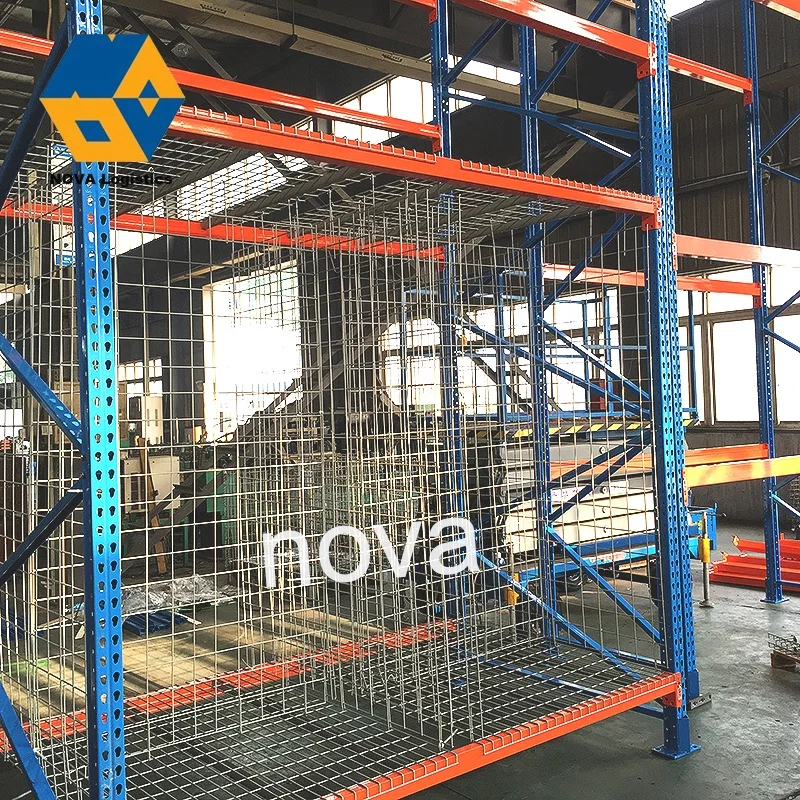 NOVA Supershop Grocery Iron Automatic Pallet Rack Shelf, Professional Estanterias Metalicas Wire Mesh Racking/