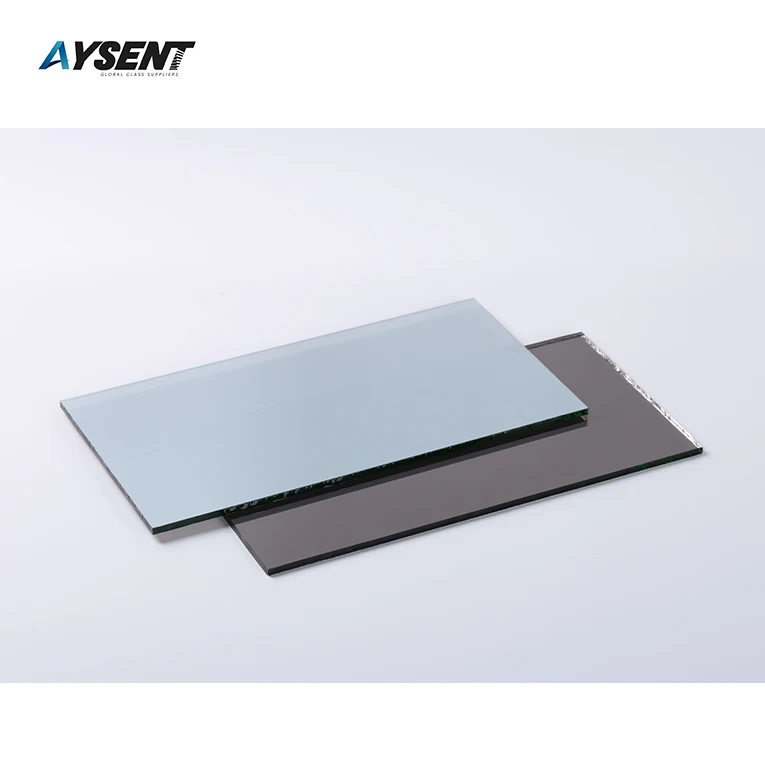 China Factory Supply  4mm Ocean Blue Dark Grey Reflective Glass Price Anti-reflective And UV Protective Glass For Art