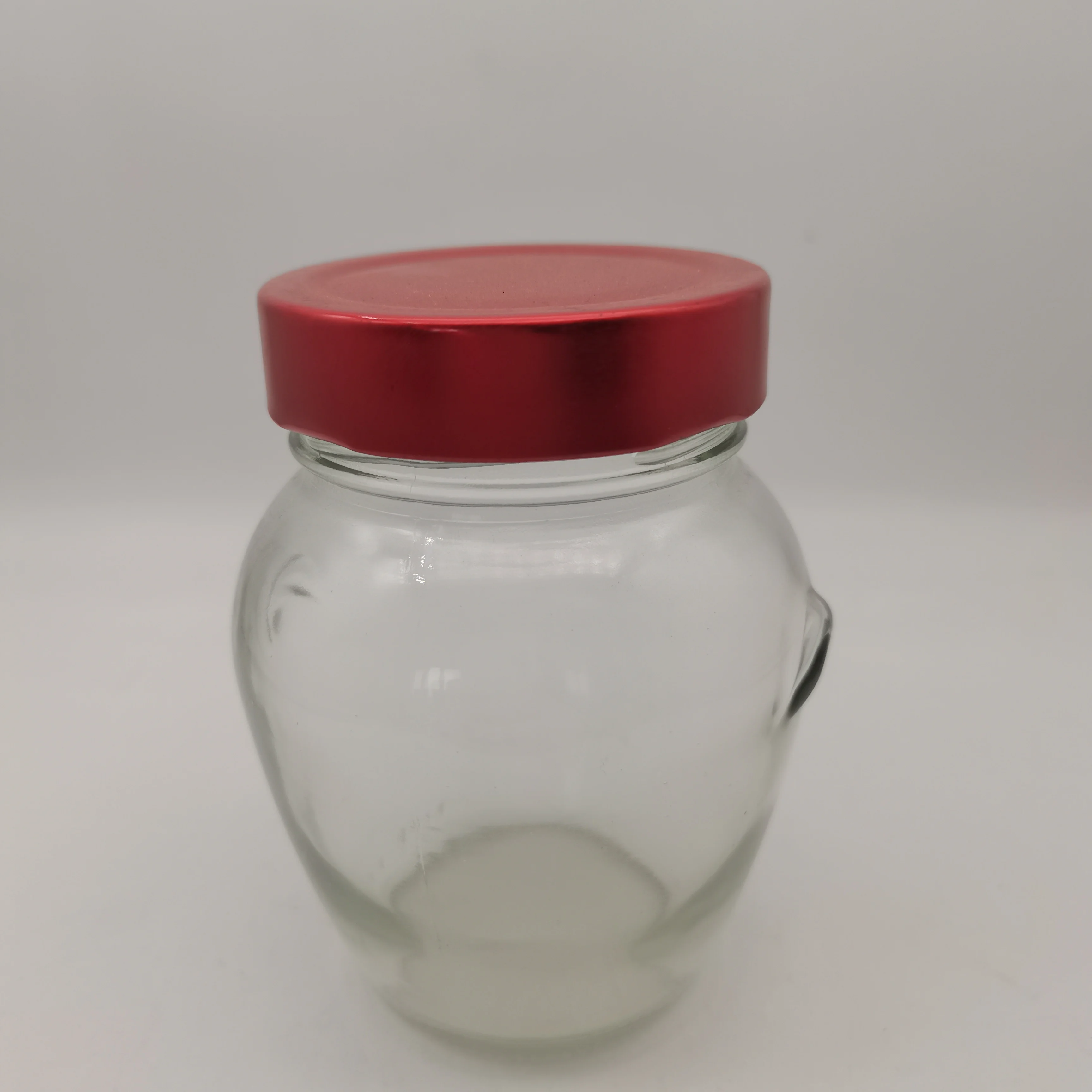 Wholesale double ear pickles glass bottle iron lid 280ml jar food grade high temperature resistant rice wine sauce bottle