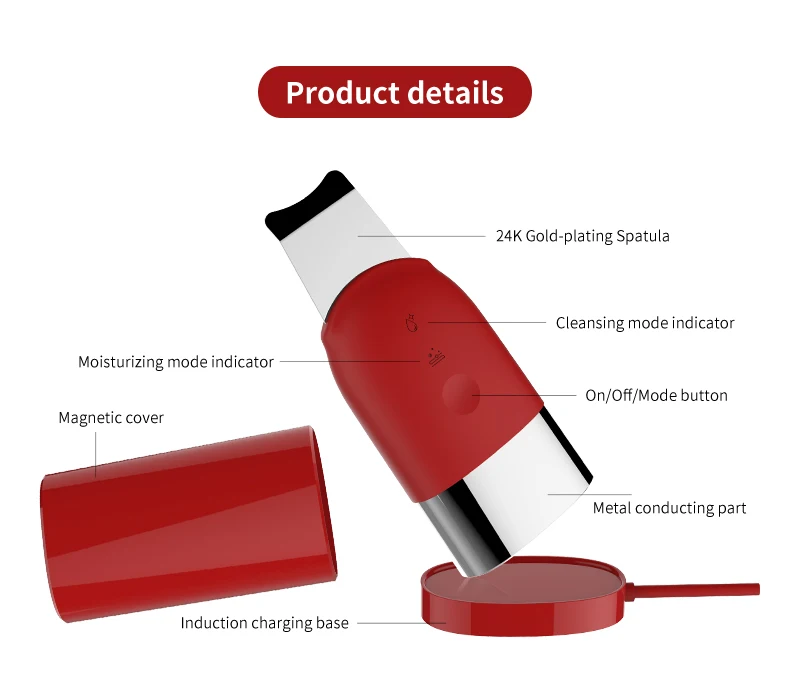 Nicemay Face Spatula Facial Cleans Scraper Peel Pores Cleanser Blackhead Removal Acne Extractor Skin Exfoliation Skin Scrubber